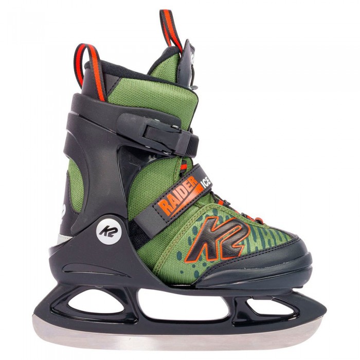 [해외]K2 ICE SKATES 청소년 아이스 스케이트 Raider Ice 14139061632 Green / Orange