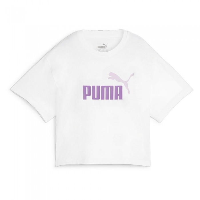 [해외]푸마 반팔 티셔츠 로고 Cropped 15140131388 White / print