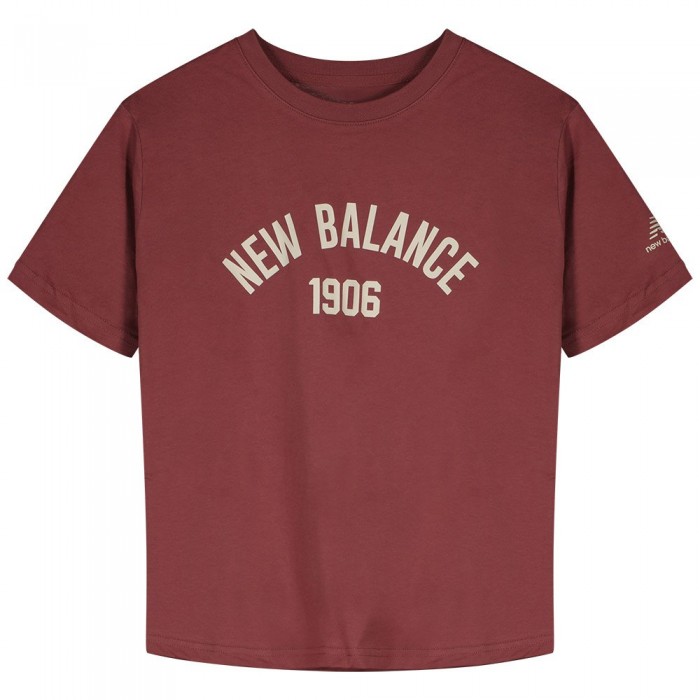 [해외]뉴발란스 반팔 티셔츠 Nb Essentials Varisty 15140132391 Washed Burgundy