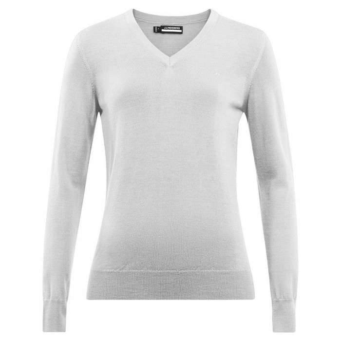 [해외]J.LINDEBERG 여자 V 넥 스웨터 Amaya Knitted 140118933 White