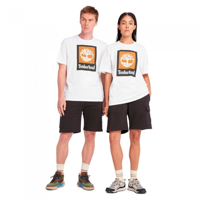 [해외]팀버랜드 반소매 티셔츠 Stack 로고 Colored 140594689 White