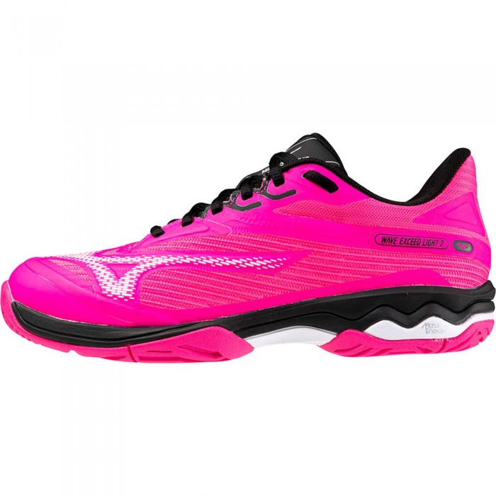 [해외]미즈노 클레이 신발 Wave Exceed 라이트 2 CC 12140433811 Pink Tetra / White / Black