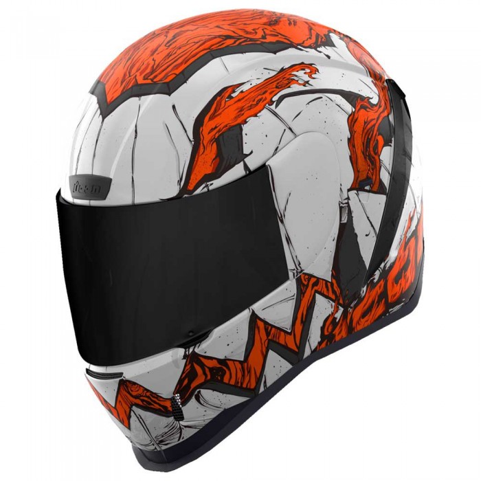 [해외]ICON 풀페이스 헬멧 에어form™ Trick or Street 3 9140372302 White / Orange