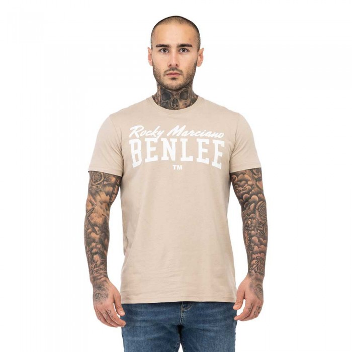 [해외]BENLEE 반소매 티셔츠 로고 7140657751 Sand / White