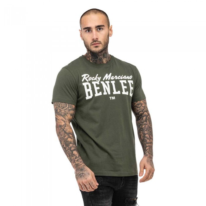 [해외]BENLEE 반소매 티셔츠 로고 7140660251 Olive / White