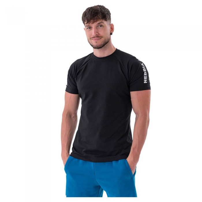 [해외]NEBBIA 반소매 티셔츠 Sporty Fit Essentials 326 7140665247 Black