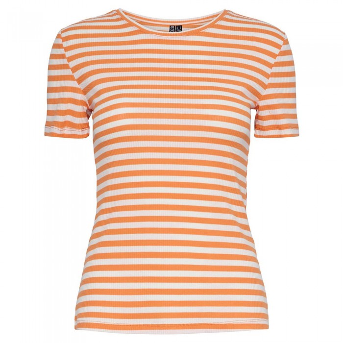 [해외]PIECES Ruka 반팔 티셔츠 140297782 Tangerine / Stripes Cloud Dancer