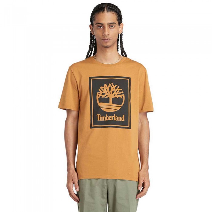 [해외]팀버랜드 반소매 티셔츠 Stack 로고 140594707 Wheat Boot / Black