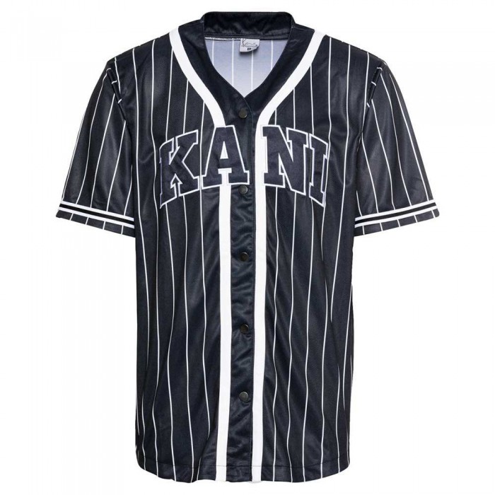 [해외]KARL KANI Varsity Striped Baseball 반팔 티셔츠 140521836 Black