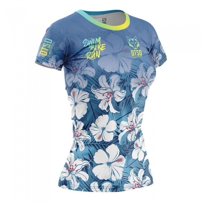 [해외]OTSO Swim Bike Run Flower 반팔 티셔츠 6140663530 Multicolour