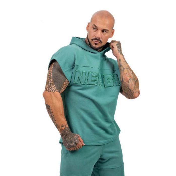 [해외]NEBBIA 반소매 티셔츠 Hooded Gym Rag Champion 7140665131 Green