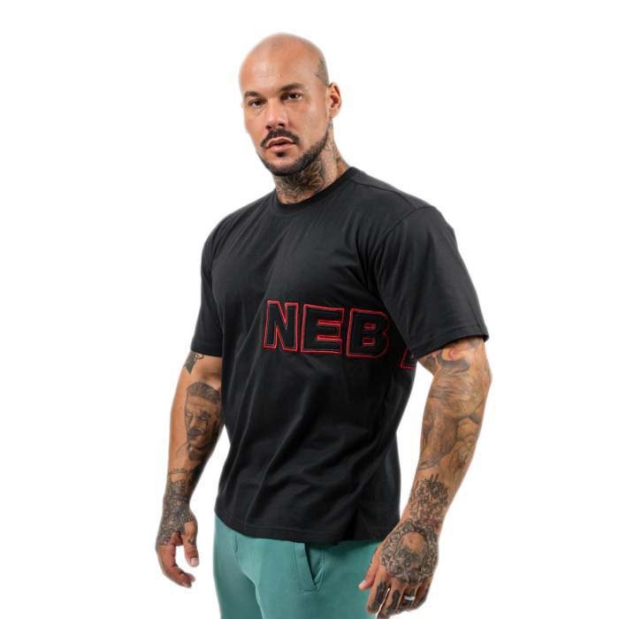 [해외]NEBBIA 반소매 티셔츠 Loose Dedication 7140665156 Black