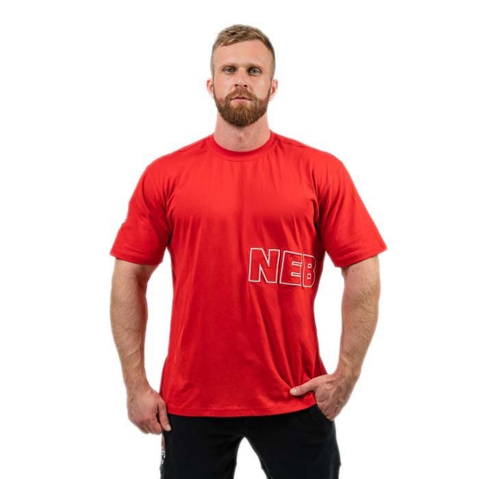 [해외]NEBBIA 반소매 티셔츠 Loose Dedication 7140665158 Red