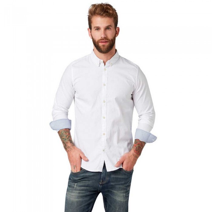 [해외]TOM TAILOR 긴 소매 셔츠 Patterned 137515015 White