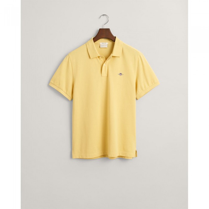 [해외]간트 Reg Shield Pique 반팔 폴로 셔츠 140565963 Dusty Yellow