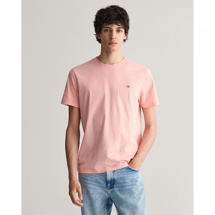 [해외]간트 반소매 티셔츠 Reg Shield 140565966 Bubbelgum Pink