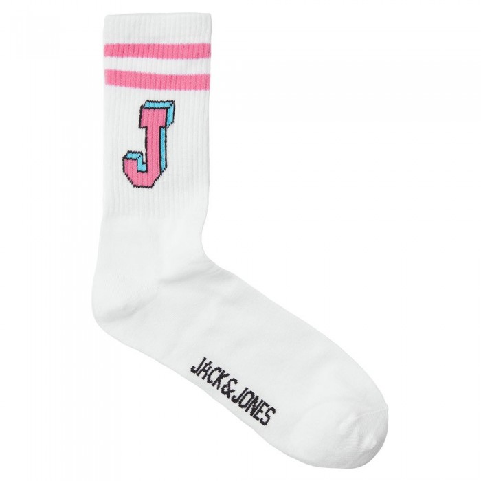 [해외]잭앤존스 양말 Single J 테니스 140691335 White / Detail Pink Stripes