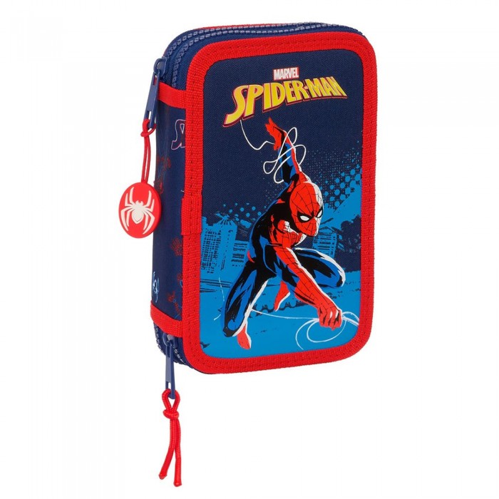 [해외]SAFTA 이중 충전 28 Spider-Man Neon Spider-Man Neon 필통 14140675695 Multicolor
