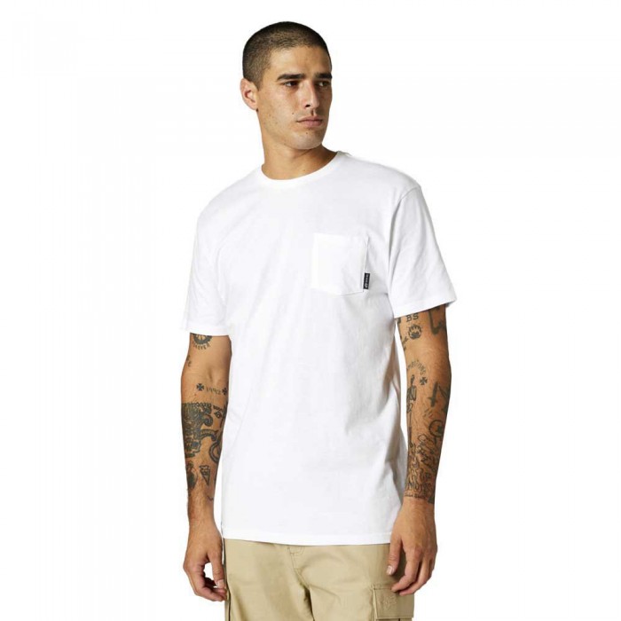 [해외]FOX RACING LFS Top Coat Premium 포켓 반팔 크루넥 티셔츠 14140669137 Optic White