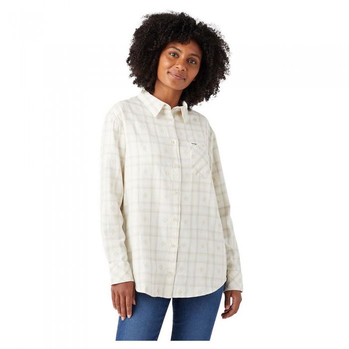 [해외]랭글러 긴 소매 셔츠 1 포켓 Regular Fit 140019550 Worn White