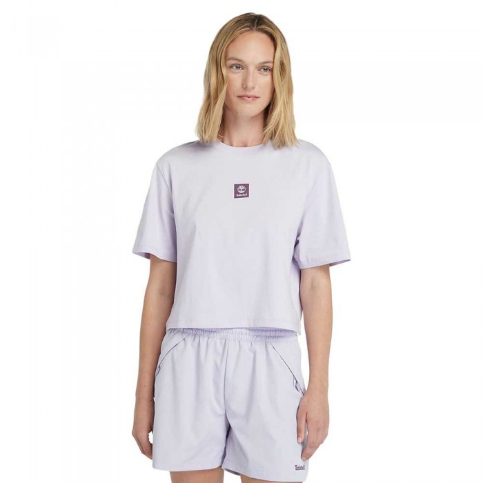 [해외]팀버랜드 Stack 로고 반팔 티셔츠 140594703 Pastel Lilac