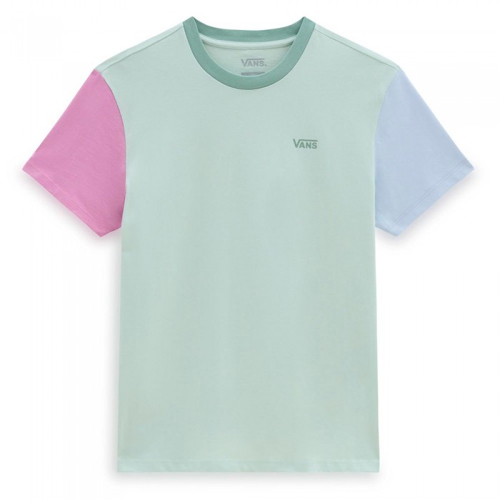 [해외]반스 Colorblock Boyfriend 반팔 티셔츠 140603326 Aqua / Smoky