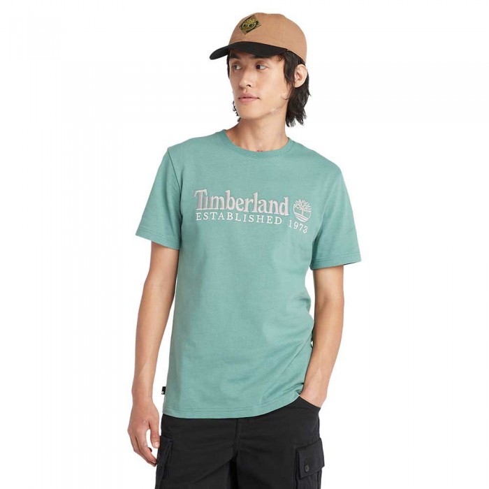 [해외]팀버랜드 반소매 티셔츠 Established 1973 Embroidery 로고 140594089 Sea Pine