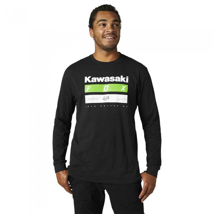 [해외]FOX RACING LFS Kawasaki Stripes Premium 긴팔 티셔츠 140669032 Black