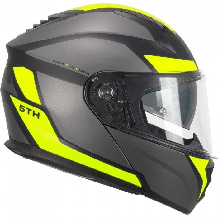 [해외]SKA-P 5THG Falcon Sport 모듈형 헬멧 9140617094 Matt Black / Fluo Yellow