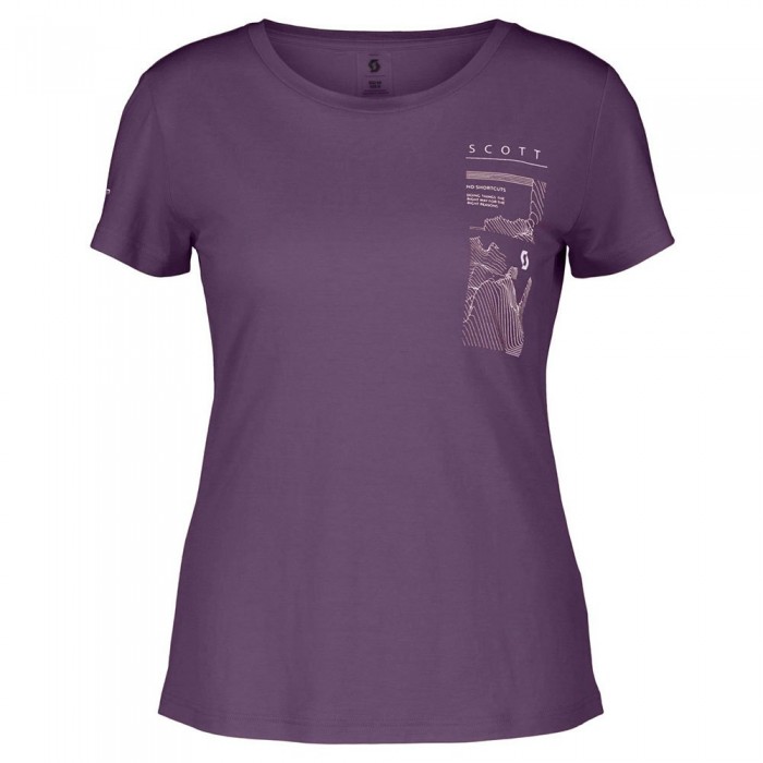 [해외]스캇 반소매 티셔츠 Defined 메리노 Graphic 6140595093 Vivid Purple