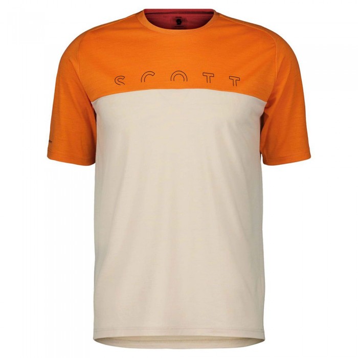 [해외]스캇 반소매 티셔츠 Defined 메리노 6140595100 Flash Orange / Dust White