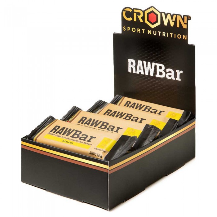 [해외]CROWN SPORT NUTRITION 바나나 & 헤이즐넛 에너지바 박스 RAW 50g 12 단위 14140664175 Multicolor