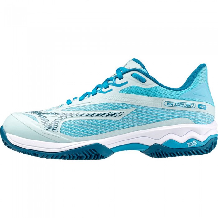 [해외]미즈노 클레이 신발 Wave Exceed 라이트 2 CC 12140433809 Blue Glow / Moroccan Blue / Blue T