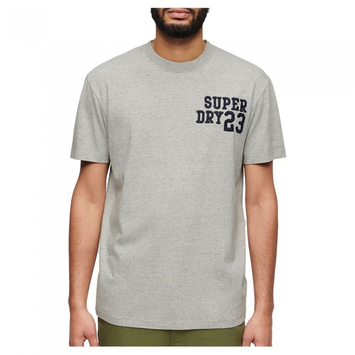 [해외]슈퍼드라이 반소매 티셔츠 Embroidered Superstate Ath 로고 140588027 Grey Fleck Marl
