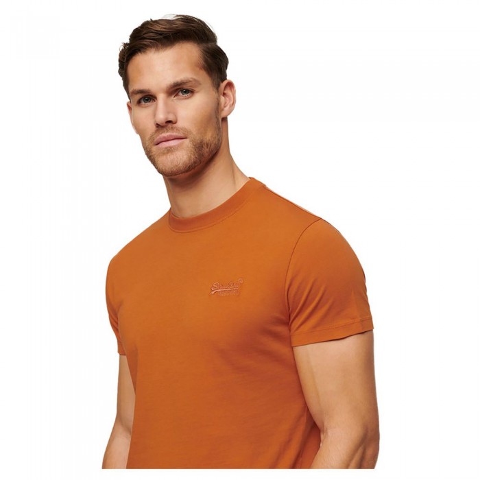 [해외]슈퍼드라이 반소매 티셔츠 Essential 로고 Embroidered Ub 140588079 Mojave Orange