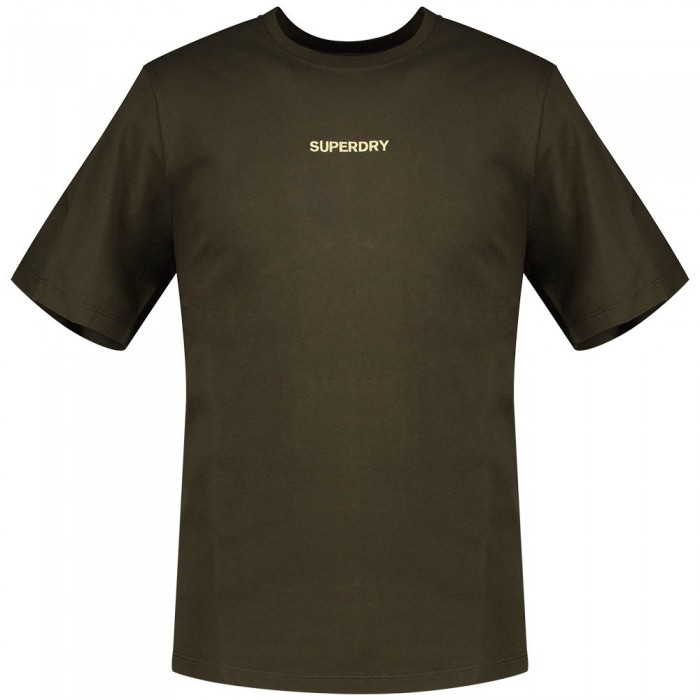 [해외]슈퍼드라이 반소매 티셔츠 Micro 로고 Graphic Loose 140588371 Army Khaki