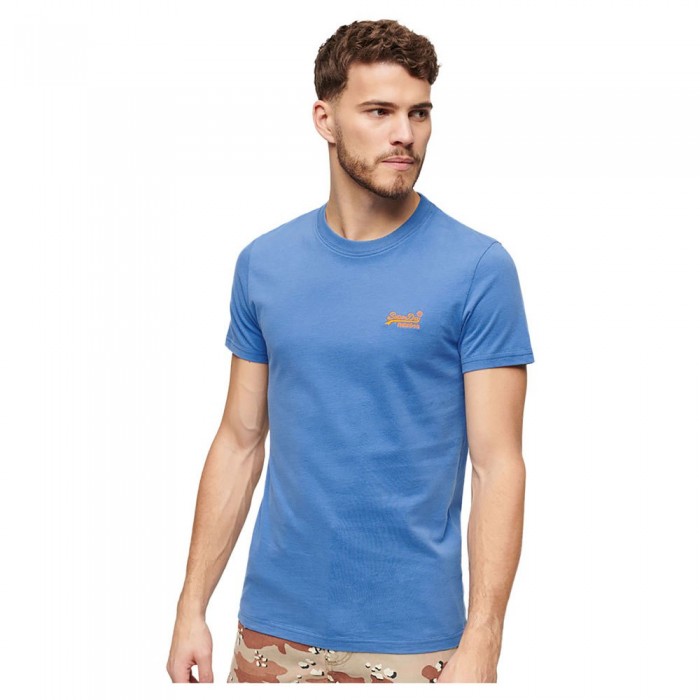 [해외]슈퍼드라이 반소매 티셔츠 Vintage 로고 Embroidered 140588919 Monaco Blue