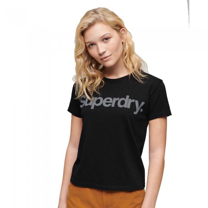 [해외]슈퍼드라이 반소매 티셔츠 코어 로고 City Fitted 140424465 Black