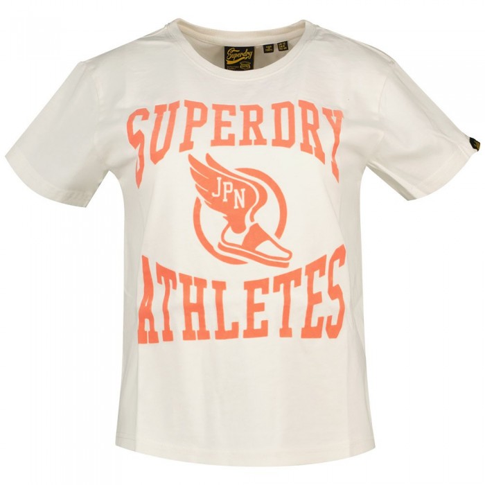 [해외]슈퍼드라이 반소매 티셔츠 Varsity Flocked Fitted 140588863 Off White