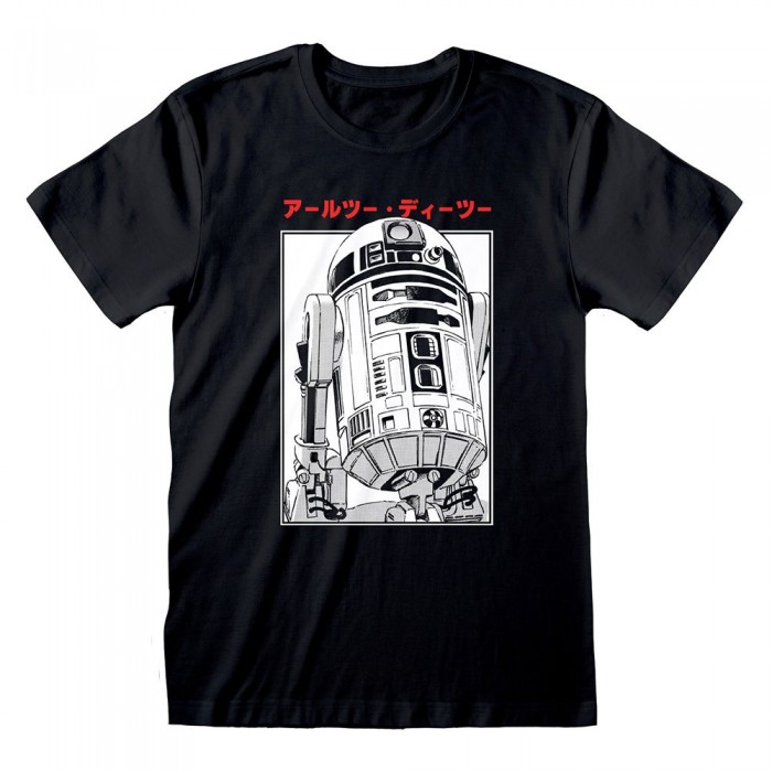 [해외]HEROES Star Wars R2D2 Katakana 반팔 티셔츠 140548041 Black