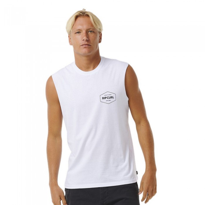 [해외]립컬 Stapler Muscle 민소매 티셔츠 140728218 White