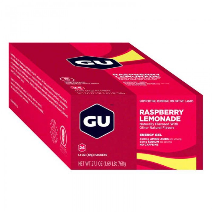 [해외]GU 라즈베리 레모네이드 에너지 젤 박스 24 단위 12140688979 Multicolor