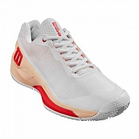 [해외]윌슨 클레이 신발 Rush 프로 4.0 12140619958 White / Peach Parfait / Infrared