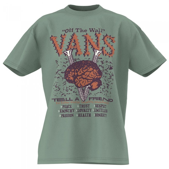 [해외]반스 반소매 티셔츠 Brain Jam Oversized 140757770 Iceberg Green