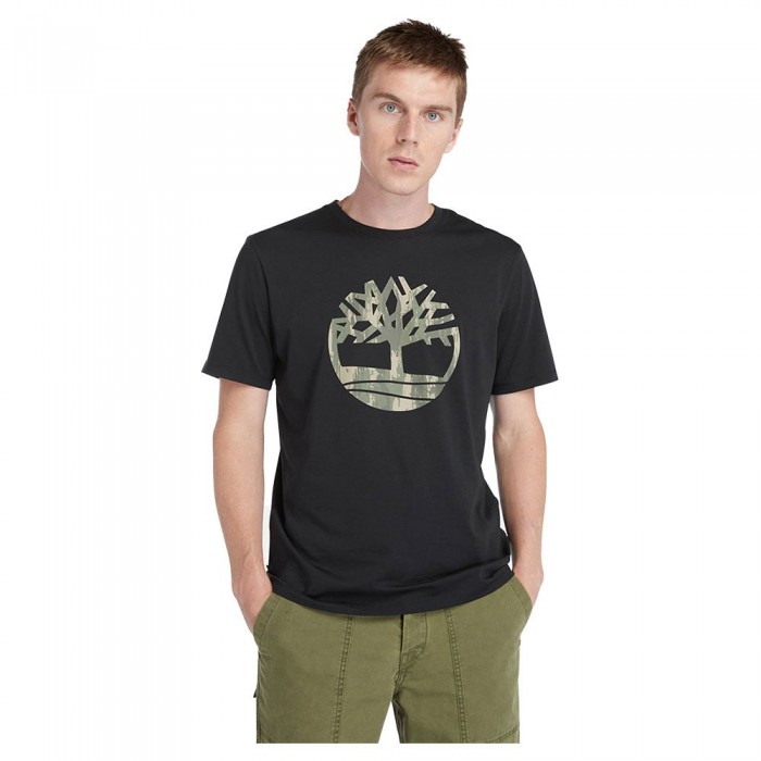 [해외]팀버랜드 반소매 티셔츠 Kennebec River Camo Tree 로고 140594277 Black