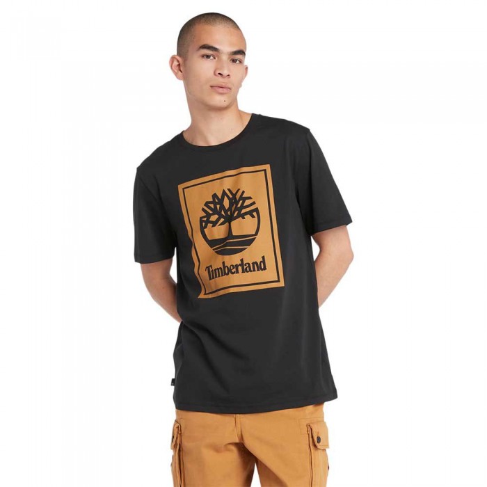 [해외]팀버랜드 Stack 로고 반팔 티셔츠 140594699 Black / Wheat Boot