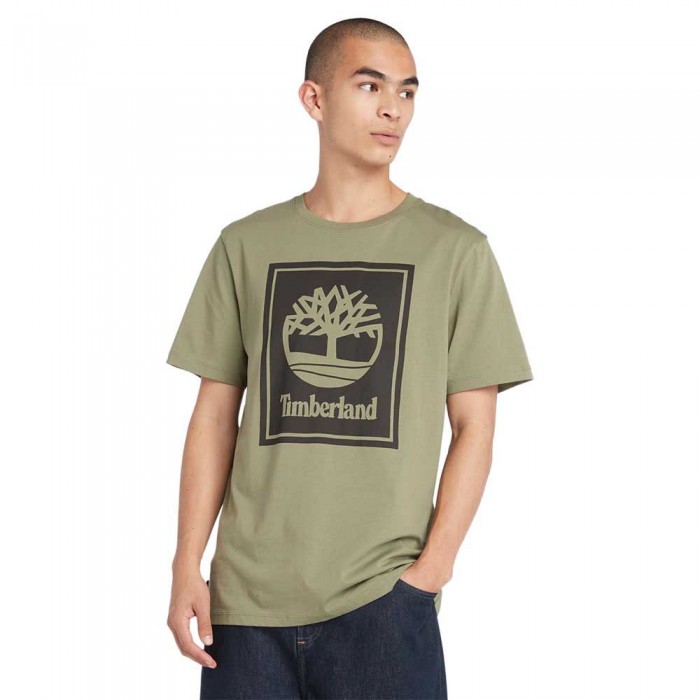 [해외]팀버랜드 반소매 티셔츠 Stack 로고 140594700 Casel Earth / Black