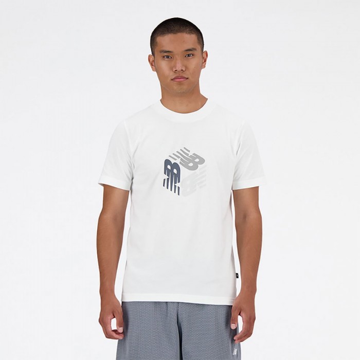 [해외]뉴발란스 Sport Box 로고 반팔 티셔츠 140624369 White