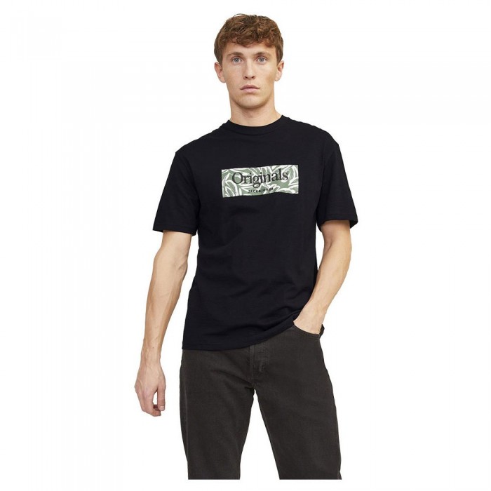 [해외]잭앤존스 Lafayette Branding 반팔 티셔츠 140691124 Black