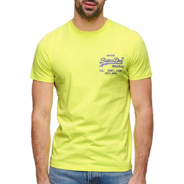 [해외]슈퍼드라이 반소매 티셔츠 Neon Vl 140588411 Neon Yellow
